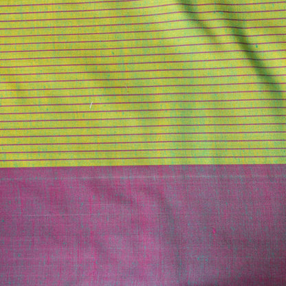 Yellow Banarasi Soft Silk Saree with Contrast Border