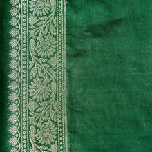 Load image into Gallery viewer, Green Raw Mango Silk Meena Striped Saree
