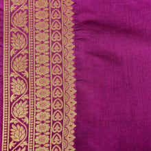 Load image into Gallery viewer, Purple Allover Butis Semi Silk Banarasi Saree with Meenakari
