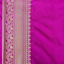 Load image into Gallery viewer, Purple Banarasi Saree with Floral Butas
