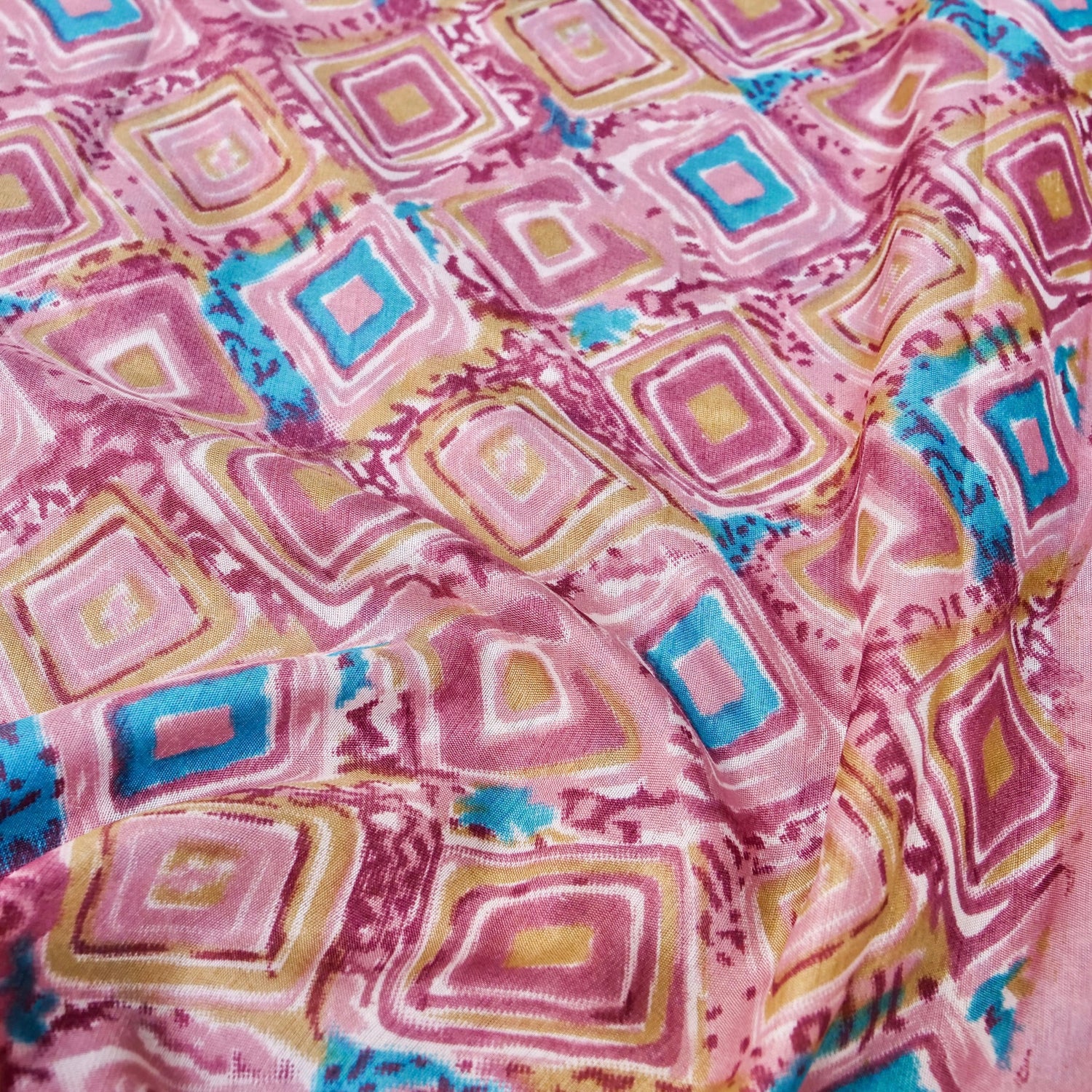 Pink Tussar Silk Floral Digital Print Banarasi Saree