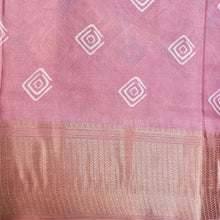 Load image into Gallery viewer, Pink Tussar Silk Floral Digital Print Banarasi Saree
