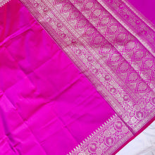 Load image into Gallery viewer, Purple Plain Silk Saree with Border and Pallu
