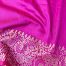 Load image into Gallery viewer, Purple Plain Silk Saree with Border and Pallu
