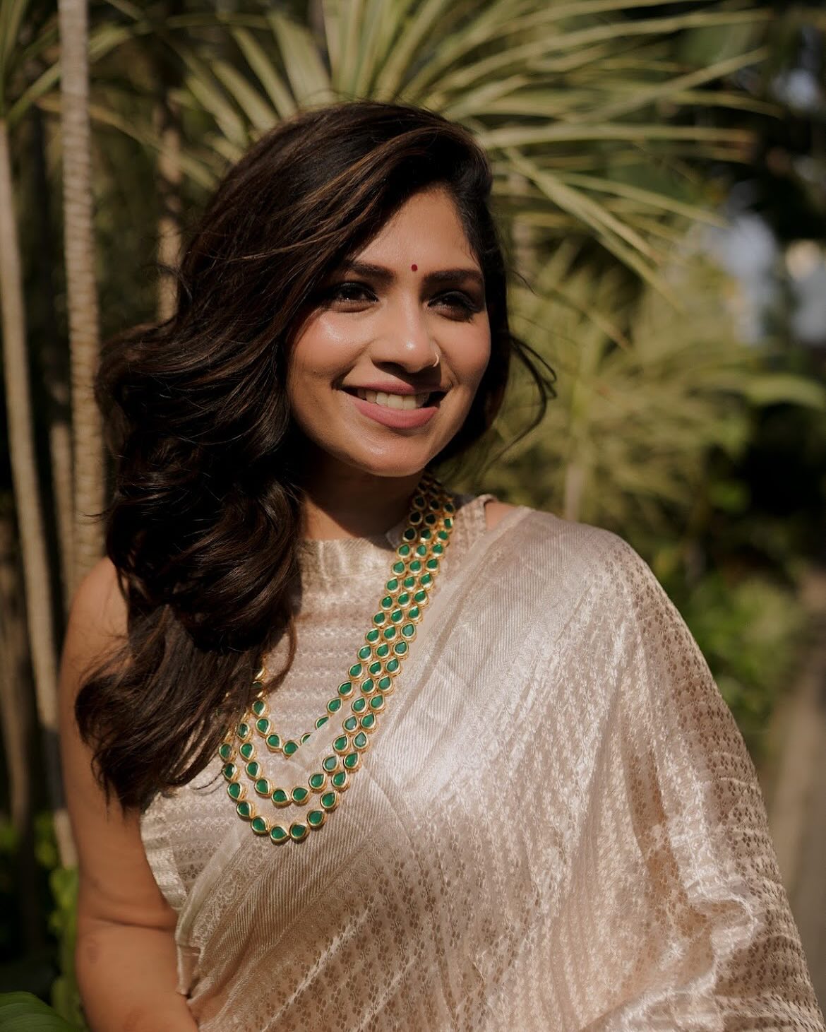 White Handwoven Pure Tissue Silk Saree