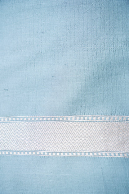 Light Blue Handwoven Pure Kataan Silk Kadhua Brocade Banarasi Saree