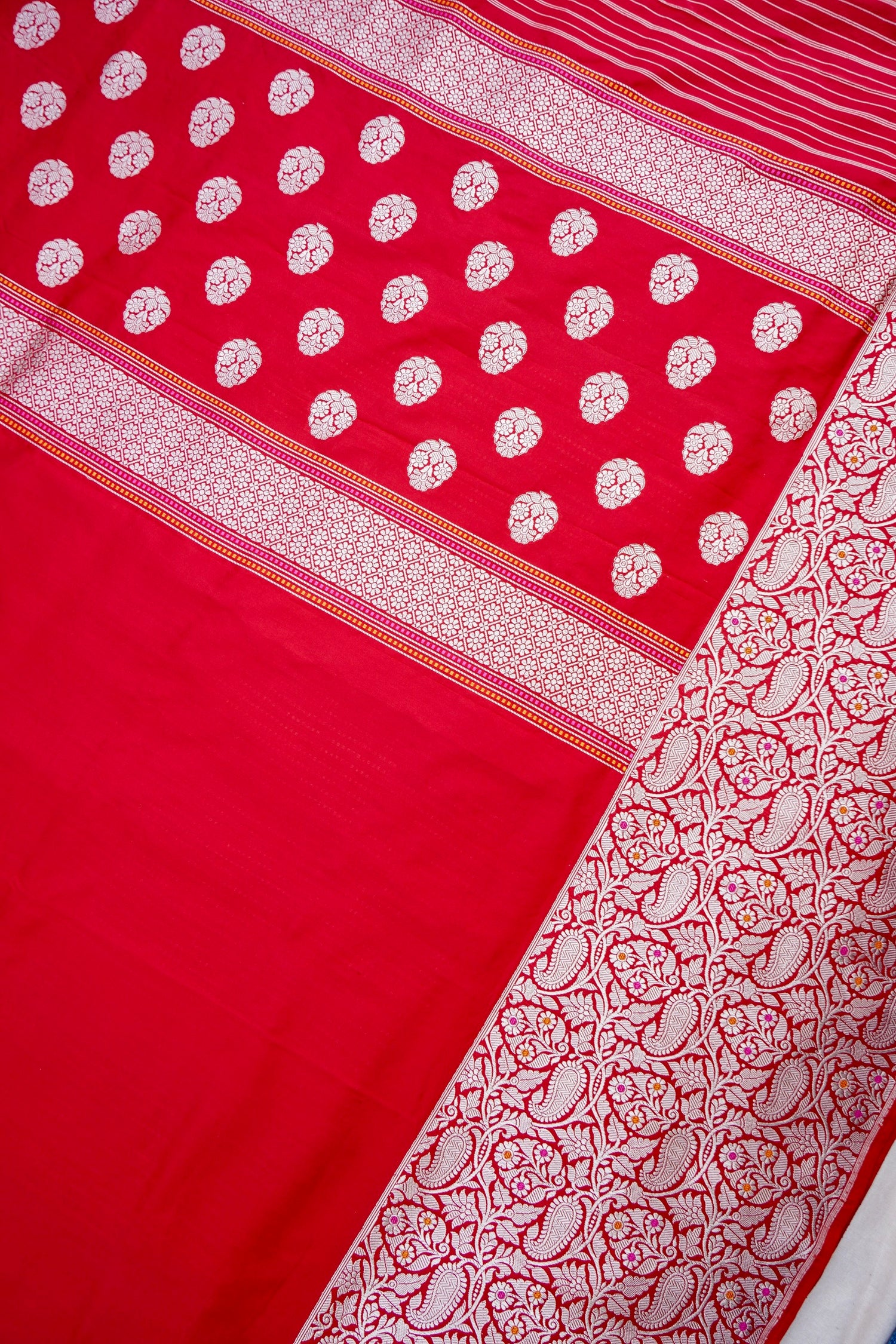 Red Handwoven Pure Silk Banarasi Saree