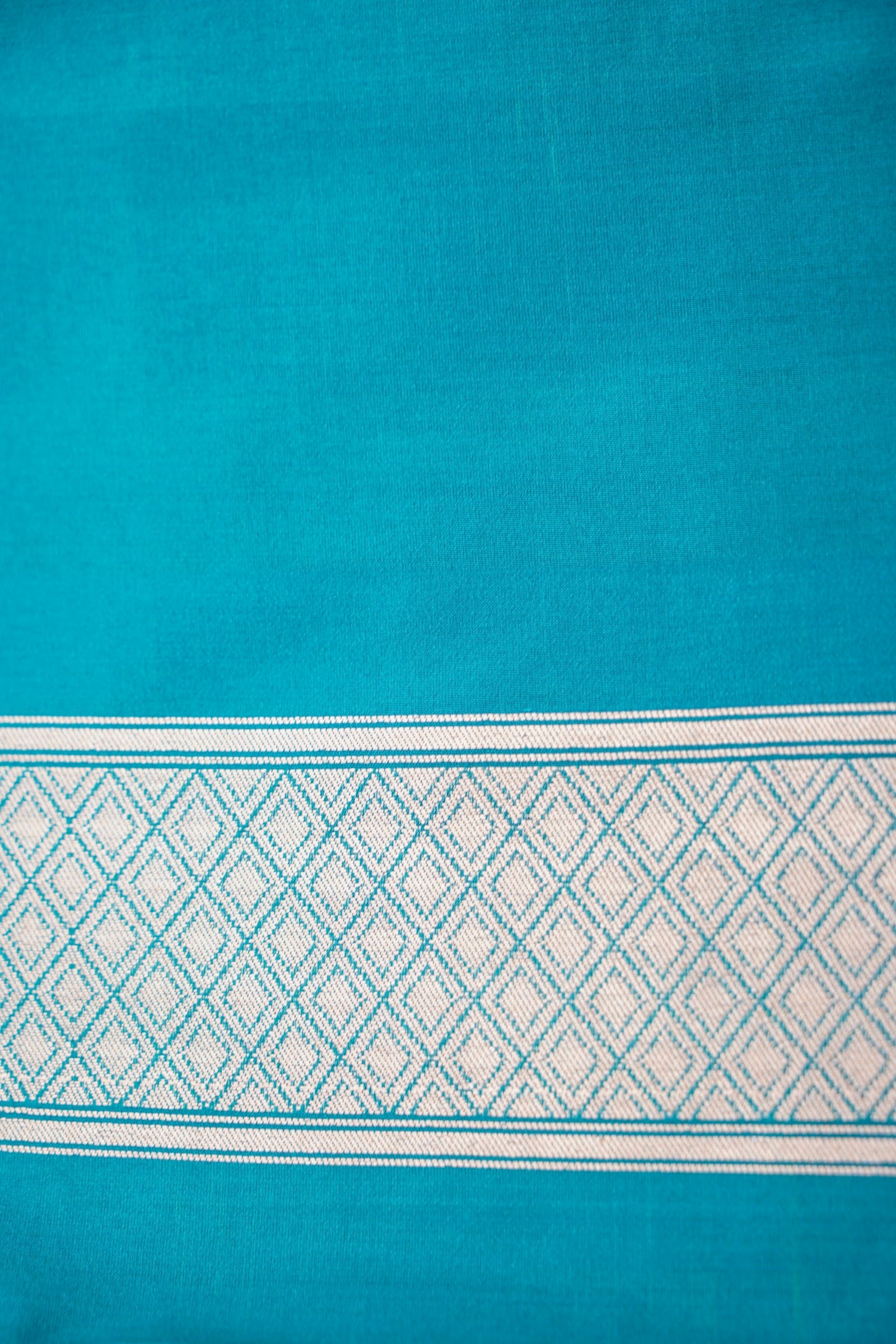Blue Handwoven Kataan Silk Jangla Meenakari Banarasi Saree