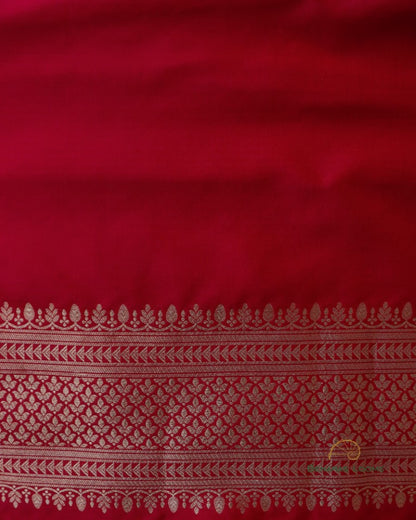 Pink Handwoven Pure Kataan Silk Jangla Banarasi Saree