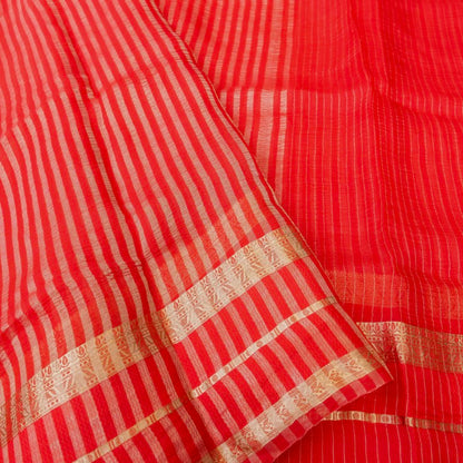 Red Pure Tissue Banarasi Saree