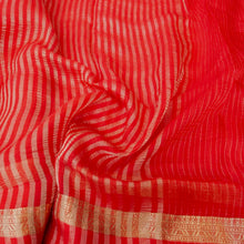 Load image into Gallery viewer, Red Pure Tissue Banarasi Saree
