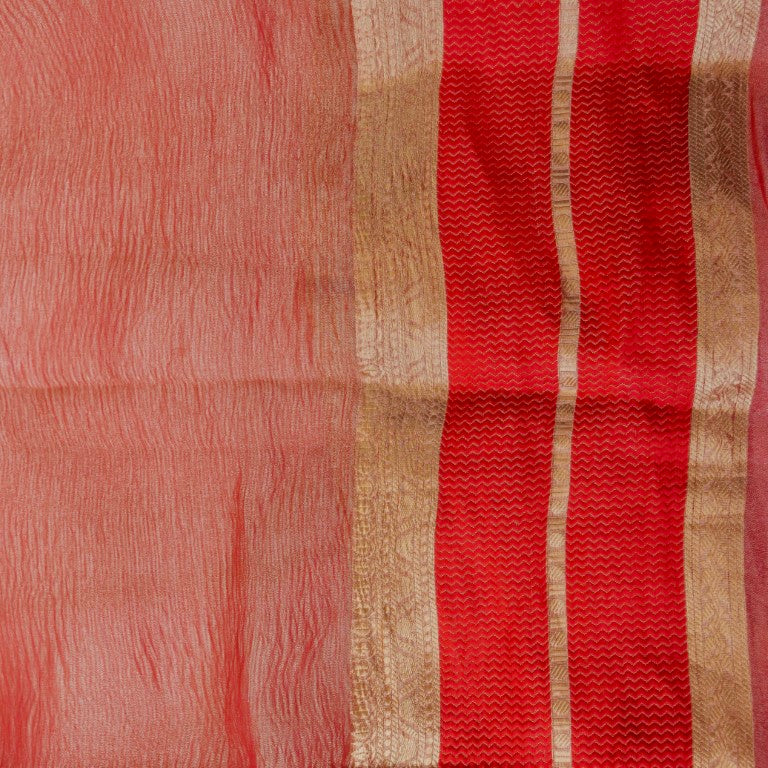 Red Pure Tissue Banarasi Saree