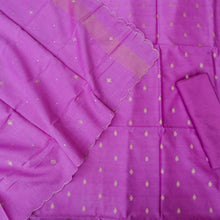 Load image into Gallery viewer, Lilac Chanderi Silk Unstitched Banarasi Suit Fabric
