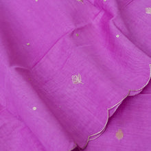 Load image into Gallery viewer, Lilac Chanderi Silk Unstitched Banarasi Suit Fabric
