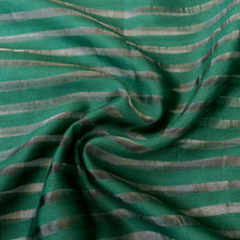 Load image into Gallery viewer, Green Pure Silk Banarasi Tissue Unstitched Suit Fabric
