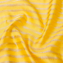 Load image into Gallery viewer, Yellow Pure Silk Banarasi Tissue Unstitched Suit Fabric
