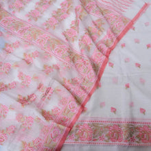 Load image into Gallery viewer, Ivory Cotton Silk Banarasi Unstitched Suit Fabric
