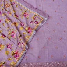 Load image into Gallery viewer, Lilac Linen Silk Printed Unstitched Suit Fabric
