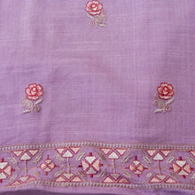 Load image into Gallery viewer, Lilac Linen Silk Printed Unstitched Suit Fabric
