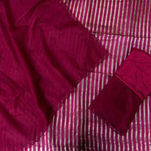 Load image into Gallery viewer, Maroon Pure Silk Banarasi Tissue Unstitched Suit Fabric
