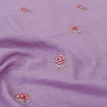 Load image into Gallery viewer, Lilac Linen Silk Printed Unstitched Suit Fabric
