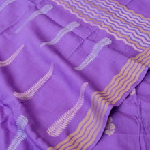 Load image into Gallery viewer, Lilac Cotton Silk Banarasi Unstitched Suit Fabric
