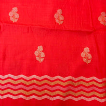 Load image into Gallery viewer, Red Cotton Silk Banarasi Unstitched Suit Fabric
