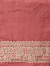 Load image into Gallery viewer, Peach Handloom Pure Silk Jangla Saree
