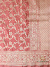 Load image into Gallery viewer, Peach Handloom Pure Silk Jangla Saree
