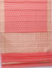 Load image into Gallery viewer, Peach Handloom Cotton Butidar Banarasi Saree

