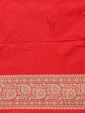 Load image into Gallery viewer, Red Handloom Pure Silk Jangla Saree
