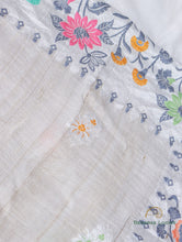 Load image into Gallery viewer, Cream Handloom Tussar Georgette Jaal Banarasi Saree
