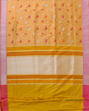 Load image into Gallery viewer, Yellow Handloom Kataan Silk Banarasi Silk Saree
