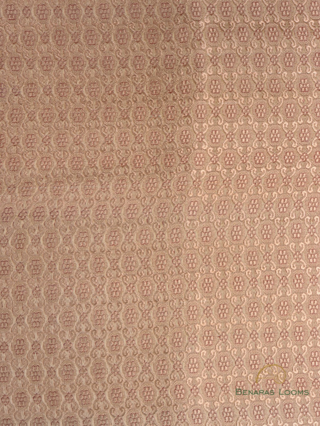 2.5 m Brocade Gold Handwoven Pure Silk Fabric