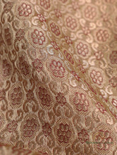 Load image into Gallery viewer, 2.5 m Brocade Gold Handwoven Pure Silk Fabric
