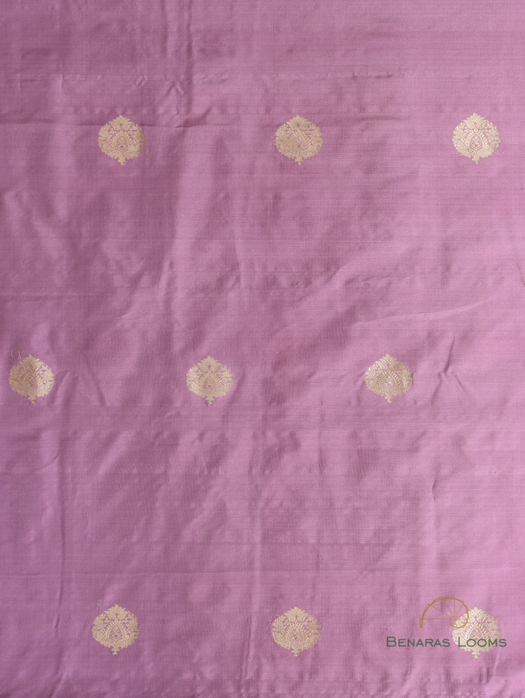 Mauve Handwoven Pure Silk Banarasi Fabric