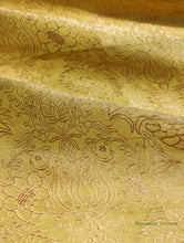 Load image into Gallery viewer, Yellow Handwoven Pure Silk Banarasi Fabric
