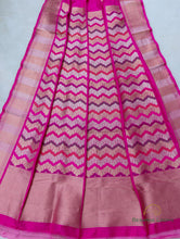 Load image into Gallery viewer, Pink Handwoven Pure Silk Banarasi Rangkaat Lehenga
