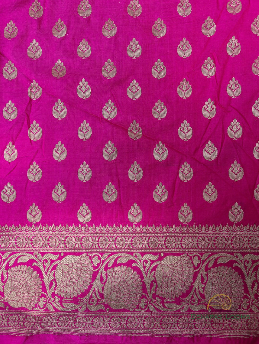 Kanika Pink Handwoven Pure Silk Banarasi Rangkaat Lehenga