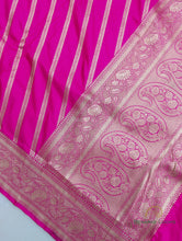 Load image into Gallery viewer, Pink Handwoven Pure Silk Banarasi Rangkaat Lehenga
