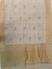 Load image into Gallery viewer, Handwoven Pure Tussar Silk Banarasi Saree
