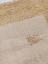 Load image into Gallery viewer, Handwoven Pure Tussar Silk Banarasi Saree
