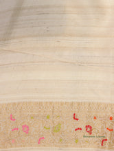 Load image into Gallery viewer, Handwoven Pure Tussar Silk Kadhua Banarasi Saree
