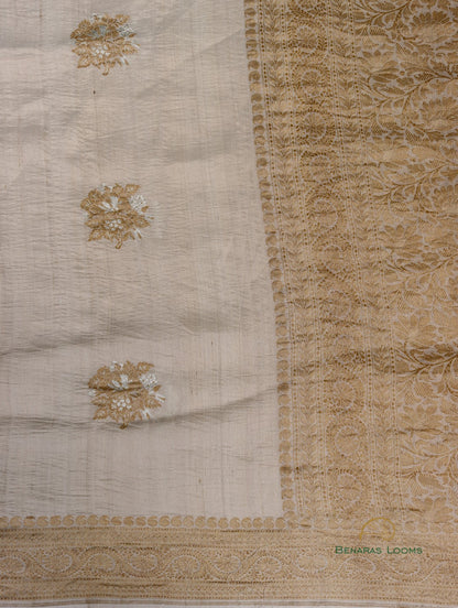 Handwoven Pure Tussar Silk Banarasi Saree