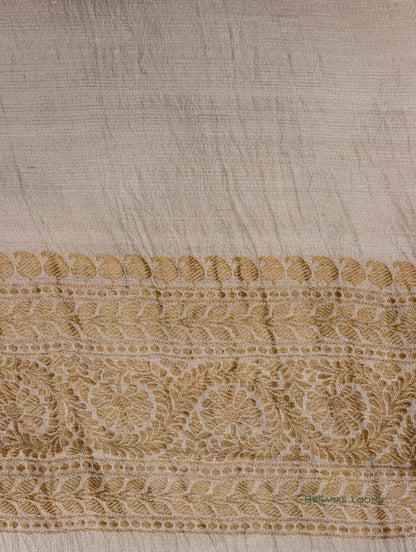 Handwoven Pure Tussar Silk Banarasi Saree