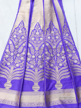 Load image into Gallery viewer, Blue Handwoven Pure Silk Banarasi Lehenga
