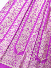 Load image into Gallery viewer, Purple Handwoven Pure Silk Banarasi Lehenga
