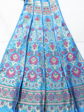 Load image into Gallery viewer, Blue Handwoven Pure Silk Banarasi Lehenga
