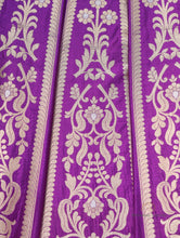 Load image into Gallery viewer, Purple Handwoven Pure Silk Banarasi Lehenga
