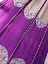 Load image into Gallery viewer, Purple Handwoven Pure Silk Banarasi Lehenga
